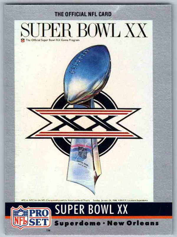 1990 Pro Set Super Bowl Collectibles Super Bowl #20