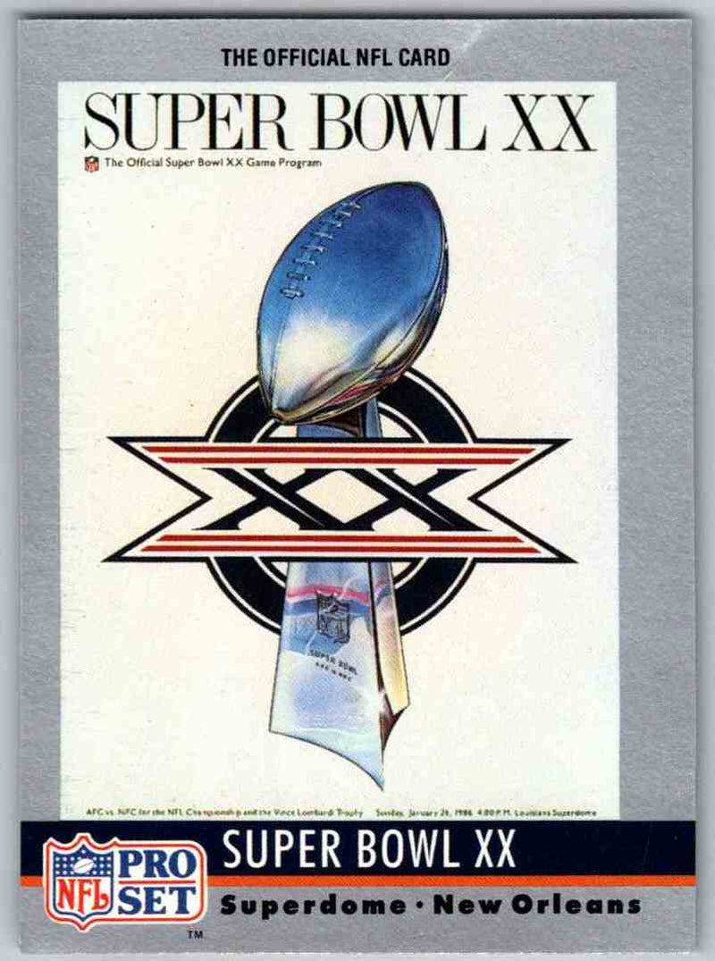 1990 Pro Set Super Bowl Collectibles Super Bowl