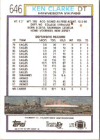 1992 Topps Ken Clarke #646