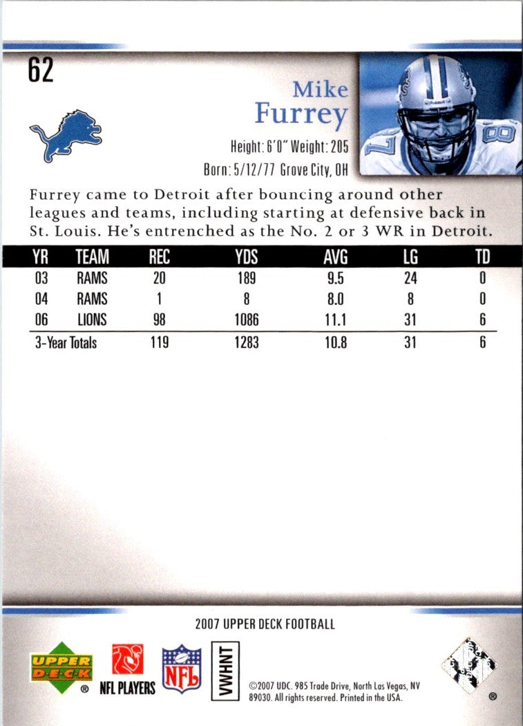 2007 Upper Deck Mike Furrey