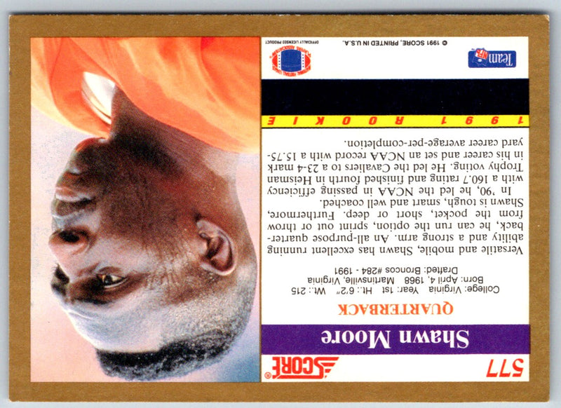 1991 Score Shawn Moore