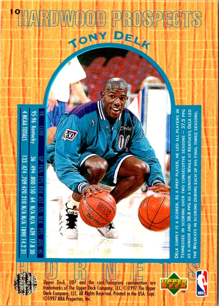 1996 Upper Deck UD3 Tony Delk