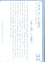 1989 Collegiate Collection North Carolina's Finest Sam Perkins #33