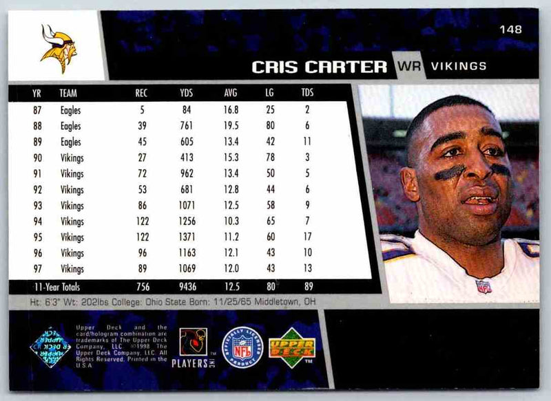 1998 Upper Deck Cris Carter