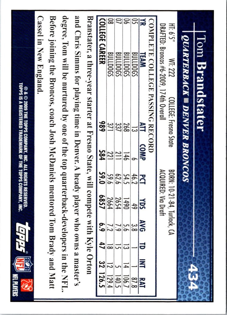 2009 Topps Tom Brandstater