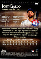 2019 Stadium Club Joey Gallo #240