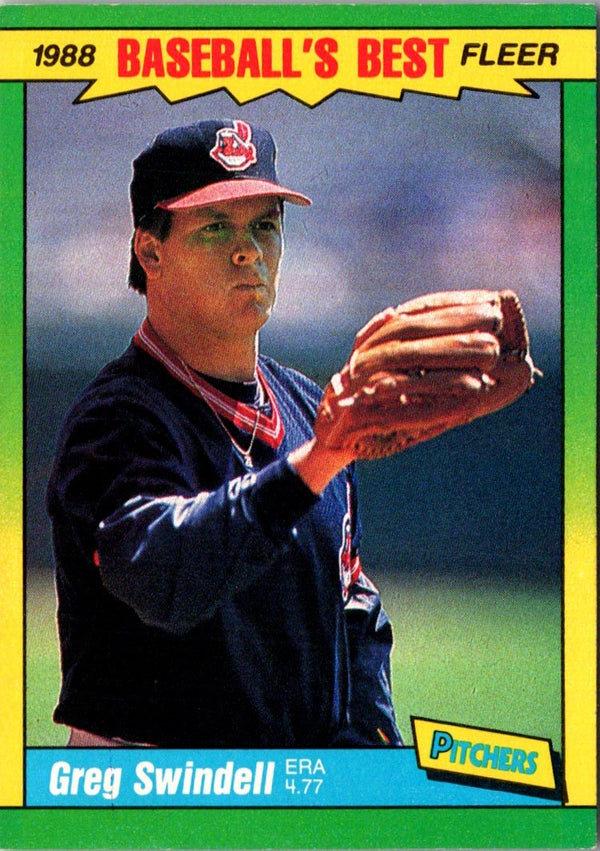 1988 Fleer Baseball's Best Sluggers vs Pitchers Greg Swindell #41