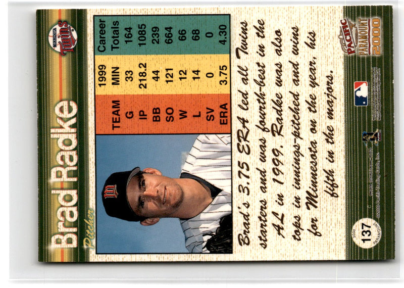 2000 Pacific Paramount Brad Radke