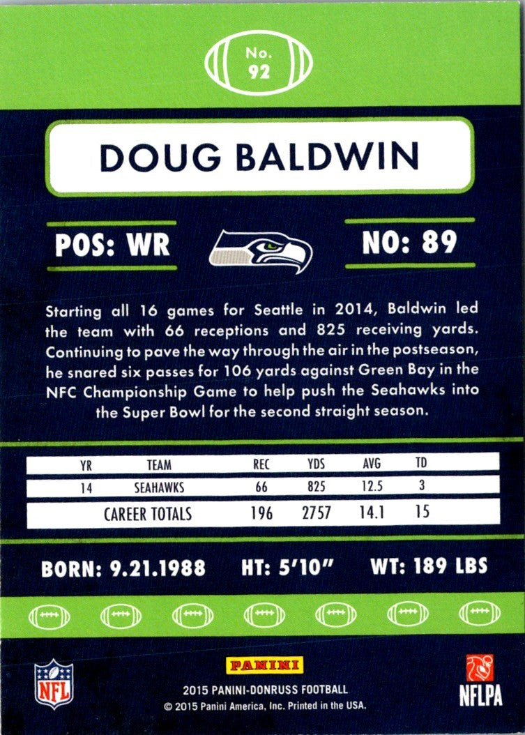 2015 Donruss Doug Baldwin