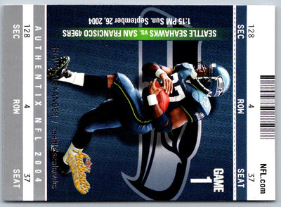 2004 Fleer Authentix Shaun Alexander #21