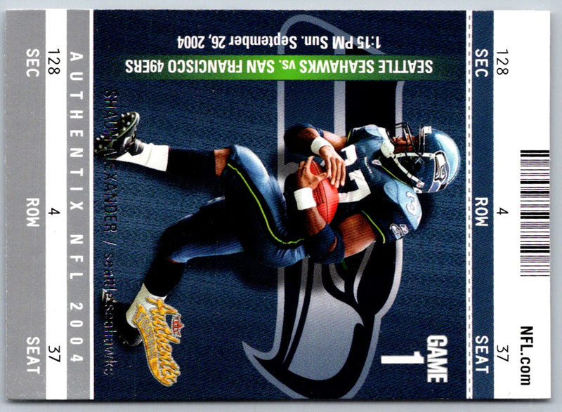 2004 Fleer Authentix Shaun Alexander #21