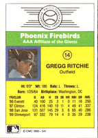 1990 CMC Phoenix Firebirds Gregg Ritchie #14