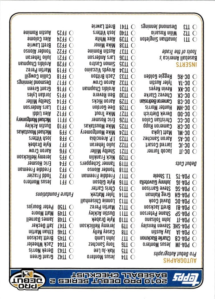 2008 Topps Updates & Highlights Checklists Hobby Checklist Checklist #3 #3