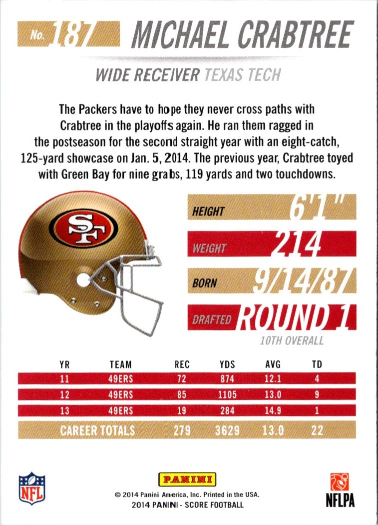 2013 Score Michael Crabtree