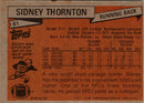 1981 Topps Sidney Thornton