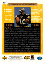 1996 Collector's Choice Season to Remember Blow-ups Kordell Stewart #72