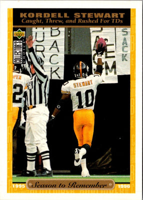 1996 Collector's Choice Season to Remember Blow-ups Kordell Stewart #72