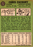 1967 Topps Chris Zachary
