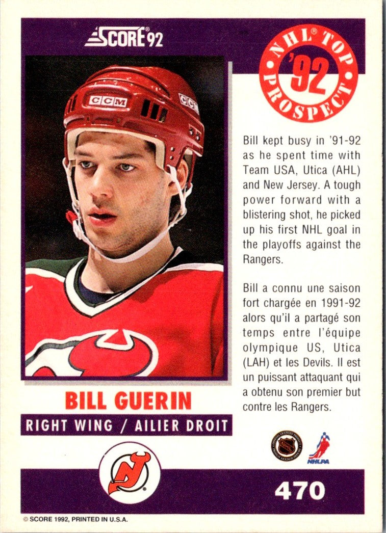 1992 Score Canadian Bill Guerin