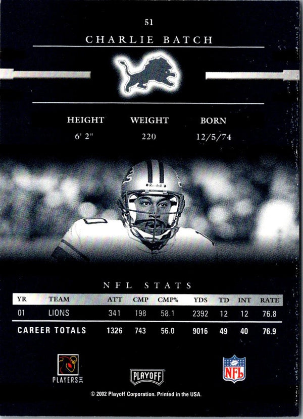 2002 Playoff Prestige Charlie Batch #51