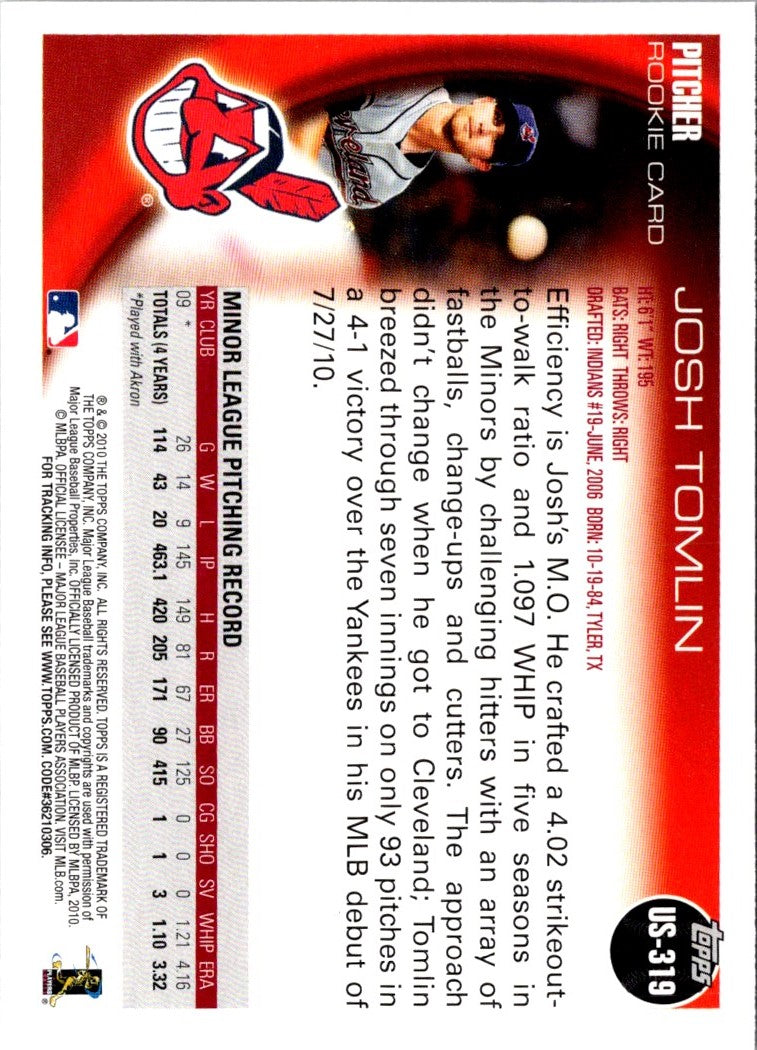 2010 Topps Update Josh Tomlin