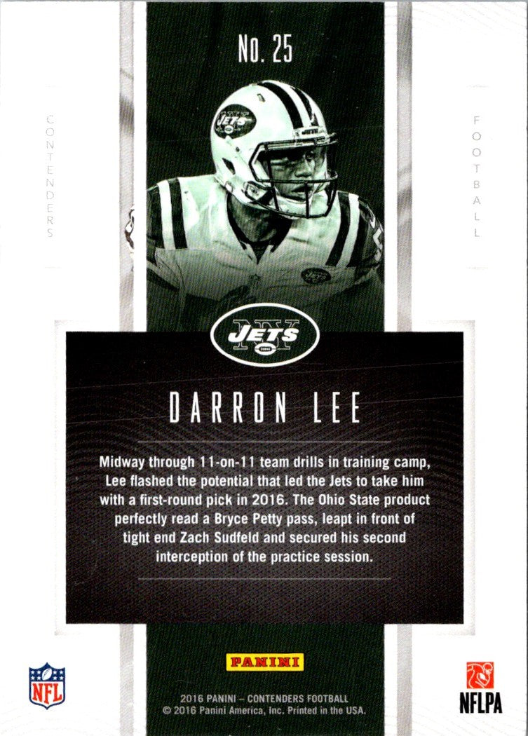 2016 Panini Contenders Rookie of the Year Darron Lee