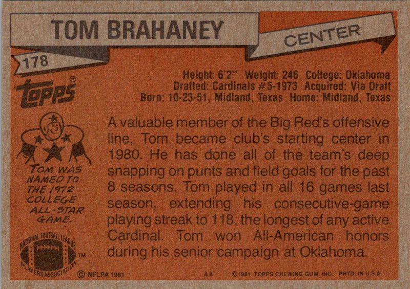 1981 Topps Tom Brahaney