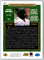 1996 Collector's Choice Season to Remember Blow-ups Ricky Watters #71