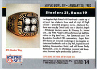 1990 Pro Set Super Bowl Collectibles Super Bowl XIV #14