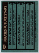 1980 Topps Pirates Future Stars - Dorian Boyland/Alberto Lois/Harry Saferight