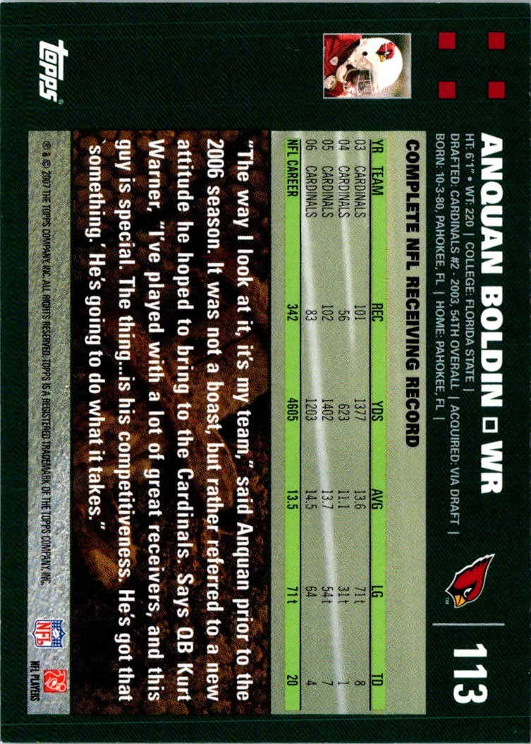 2007 Topps Anquan Boldin