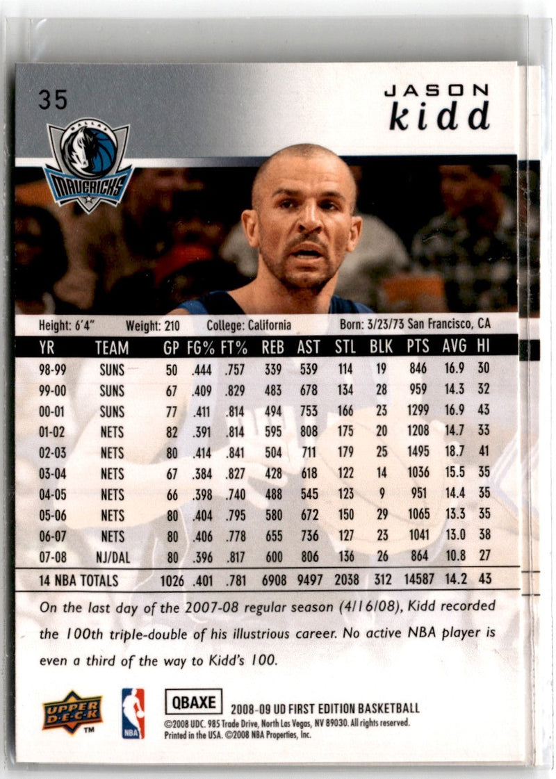 2008 Upper Deck Jason Kidd