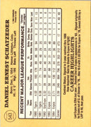 1985 Donruss Dan Schatzeder