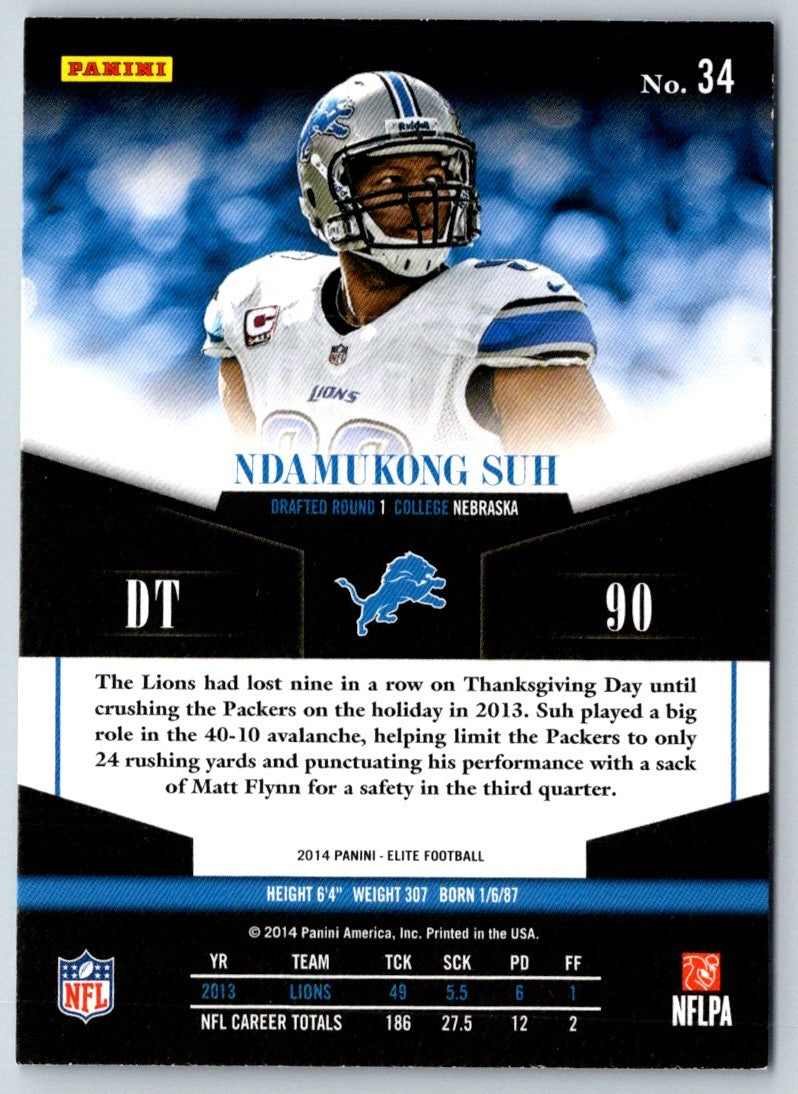 2014 Panini Elite Ndamukong Suh