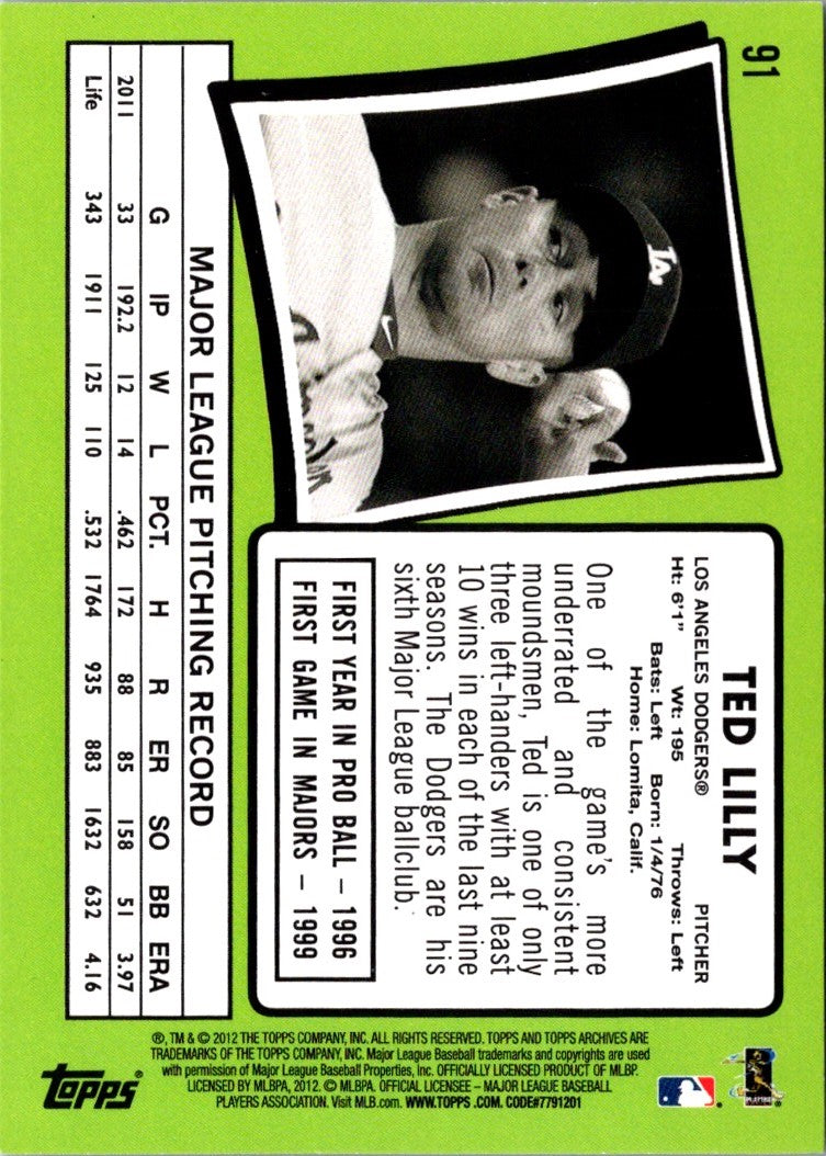 2012 Topps Archives Ted Lilly