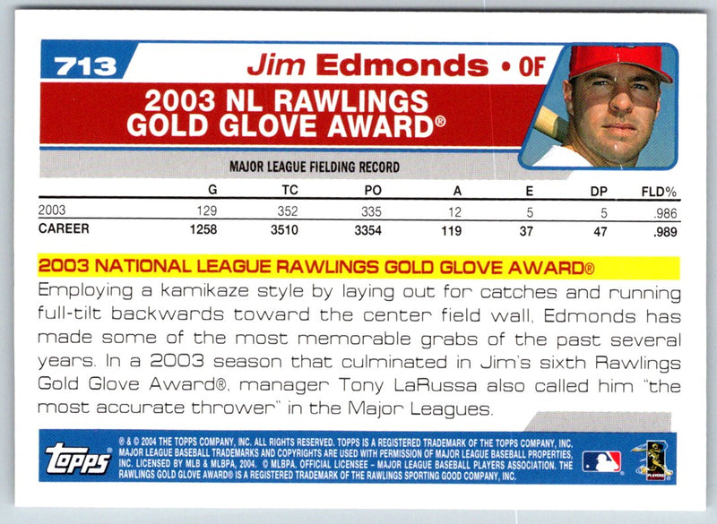 2004 Topps 1st Edition Jim Edmonds