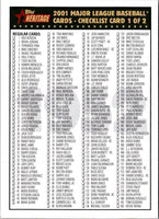 2001 Topps Heritage Checklists Checklist Checklist (#1-359) #1