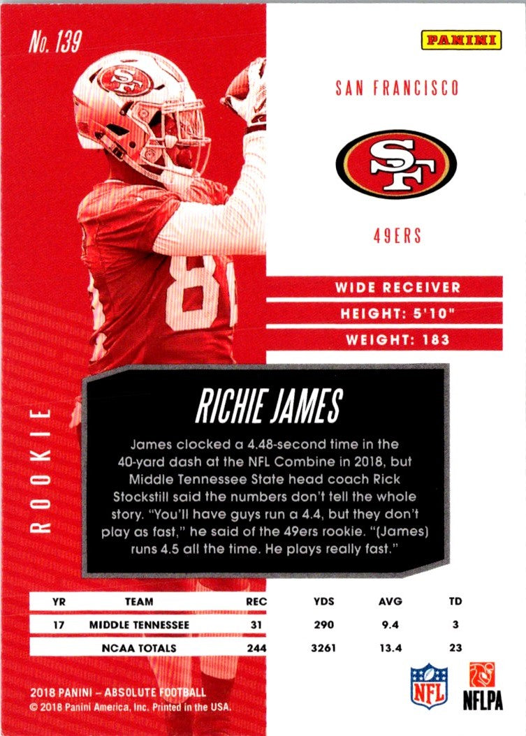 2018 Panini Absolute Richie James