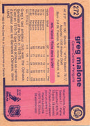 1982 O-Pee-Chee Greg Malone