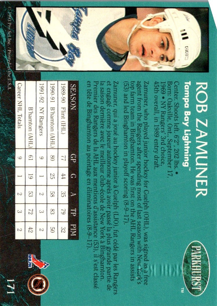 1992 Parkhurst Rob Zamuner