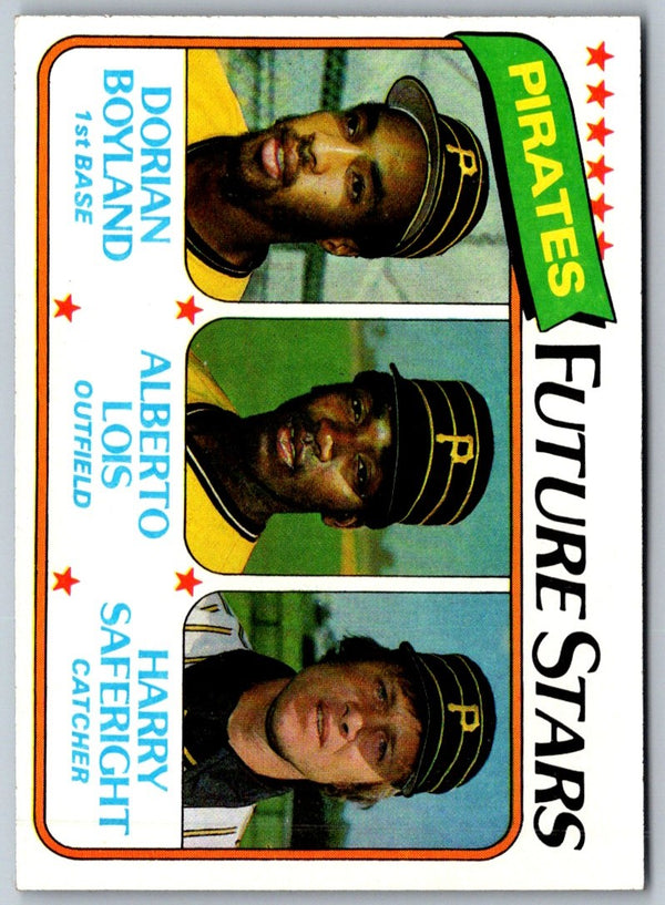 1980 Topps Pirates Future Stars - Dorian Boyland/Alberto Lois/Harry Saferight #683 Rookie