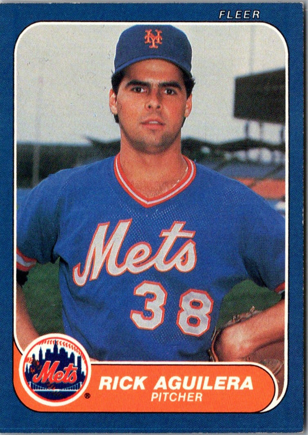 1986 Fleer Rick Aguilera #74 Rookie