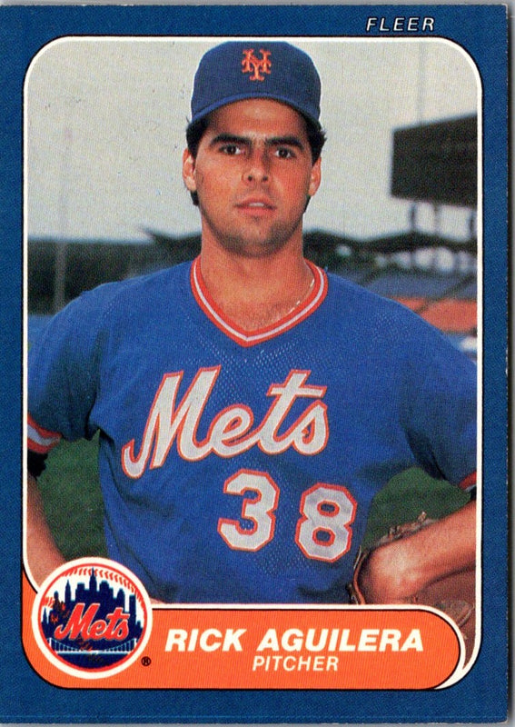 1986 Fleer Rick Aguilera #74 Rookie