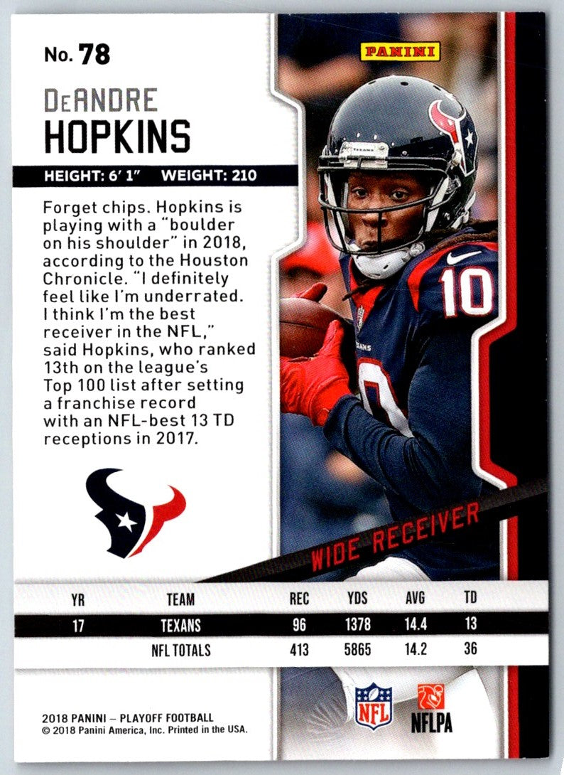 2018 Panini Playoff DeAndre Hopkins