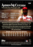 2019 Stadium Club Andrew McCutchen #102