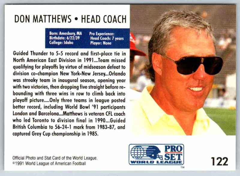 1991 Proset World League Don Matthews