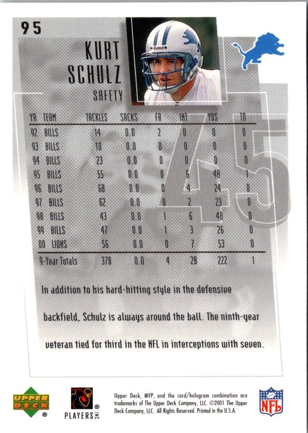 2001 Upper Deck Kurt Schulz #95