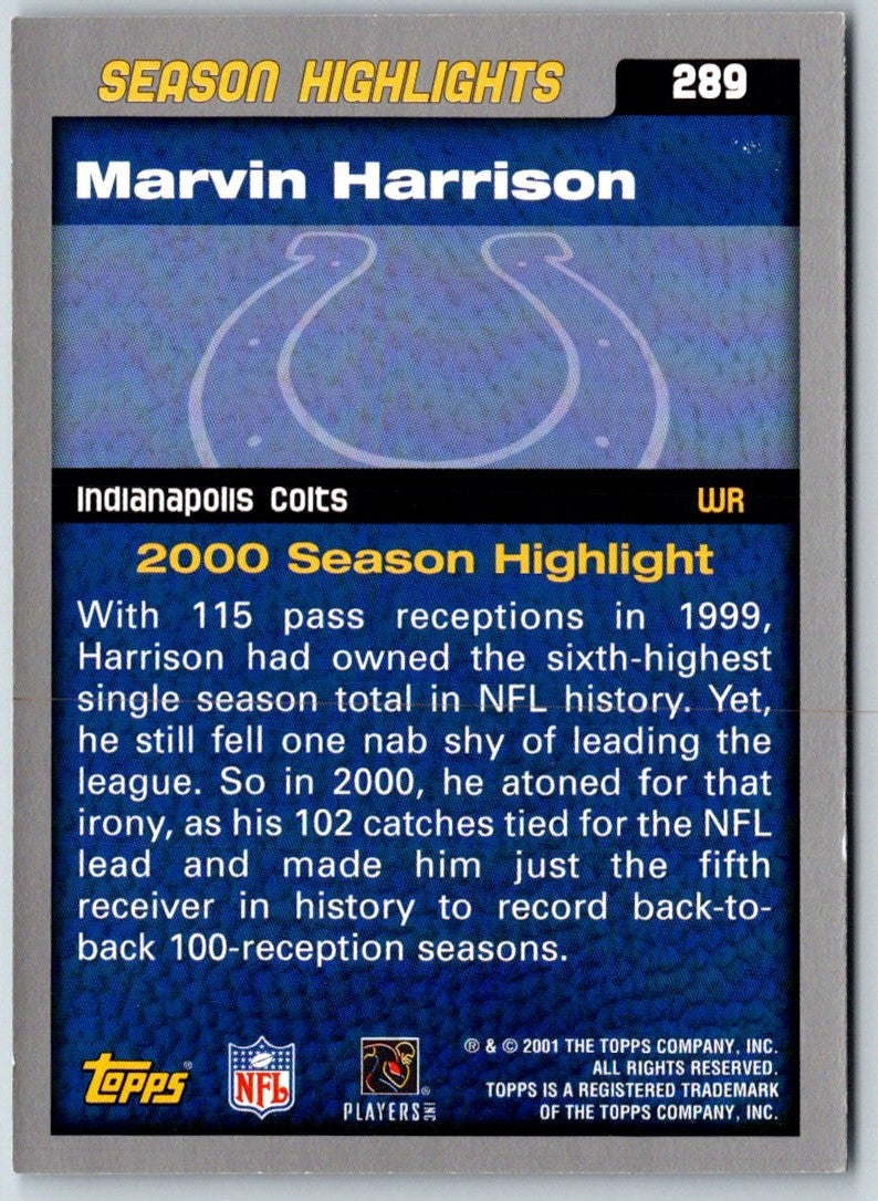 2001 Topps Marvin Harrison