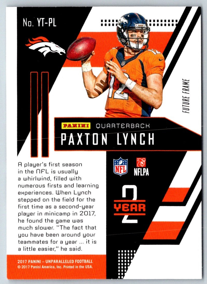 2017 Panini Unparalleled Year 2 Paxton Lynch