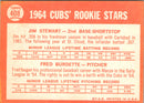1964 Topps 1964 Cubs Rookie Stars - Jim Stewart/Fred Burdette